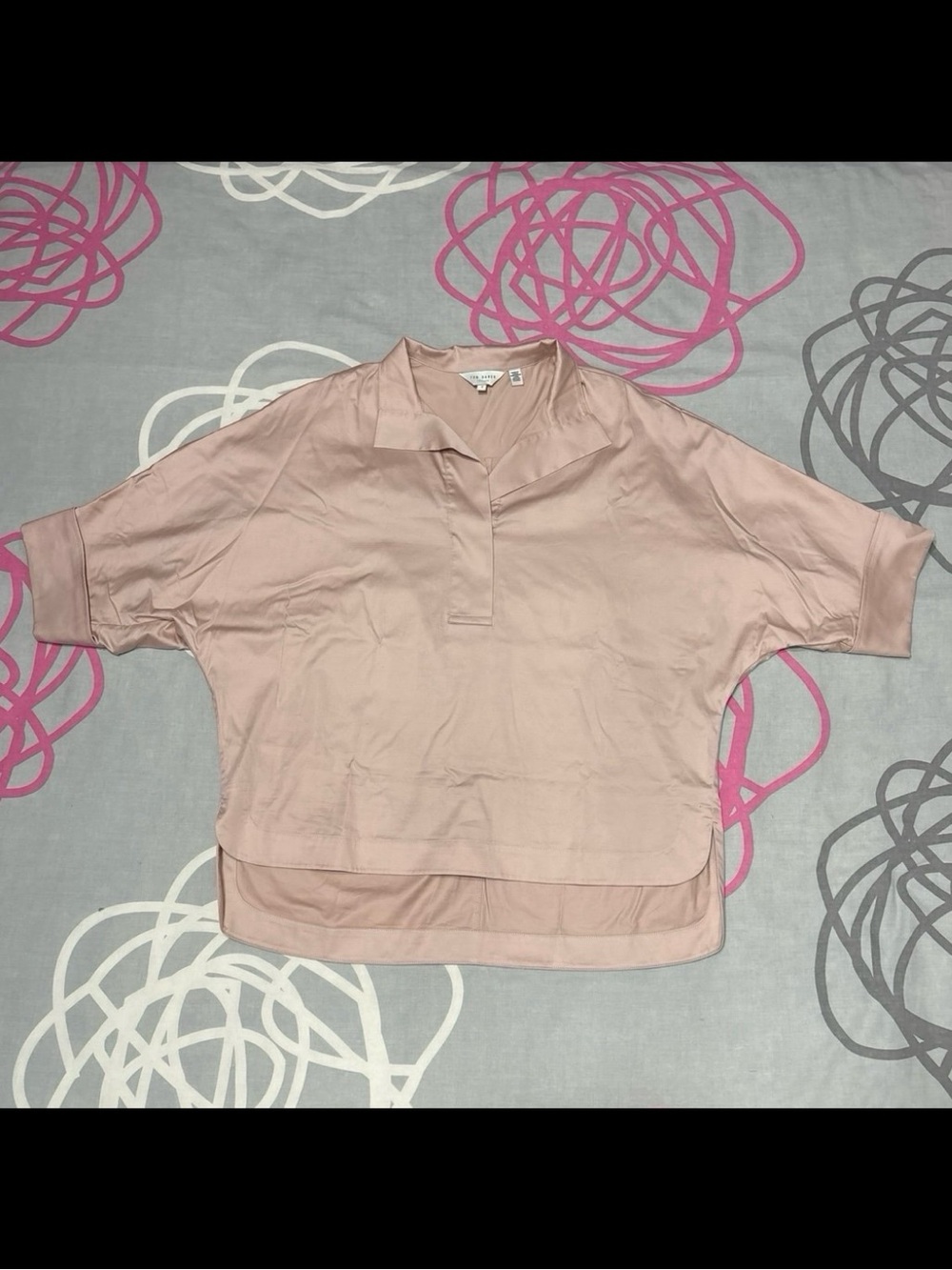 Ted Baker Blush Pink Collared Blouse